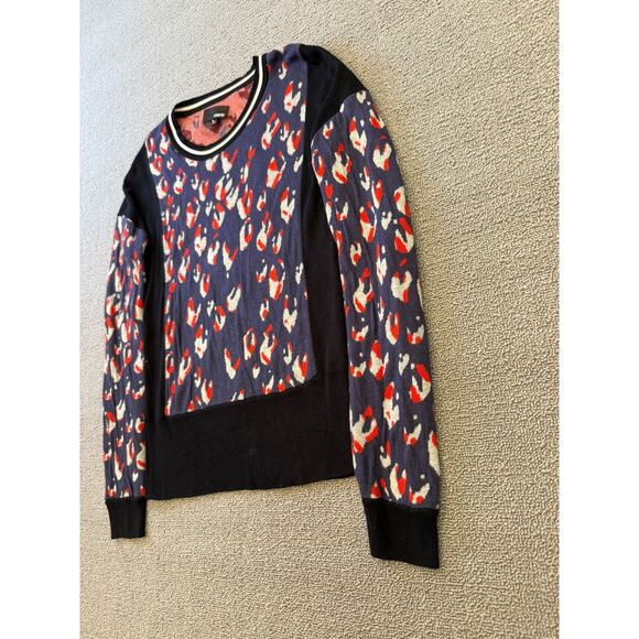 Aritzia Wilfred Free Women's Leopard Print Sweater Size‎ S Crew Neck Long Sleeve - Picture 8 of 11